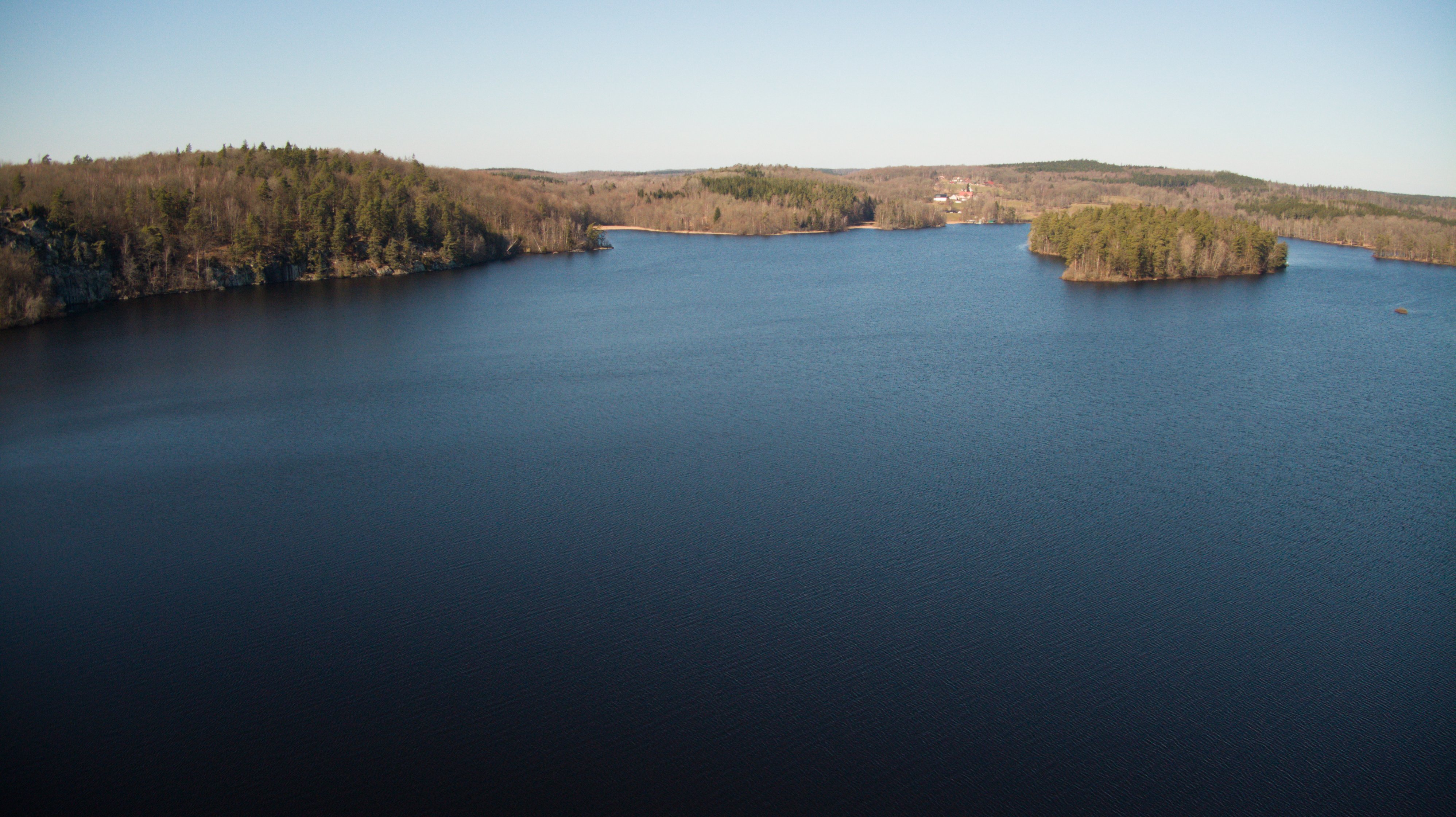 Drönarfoto över projektområde i Östergötland