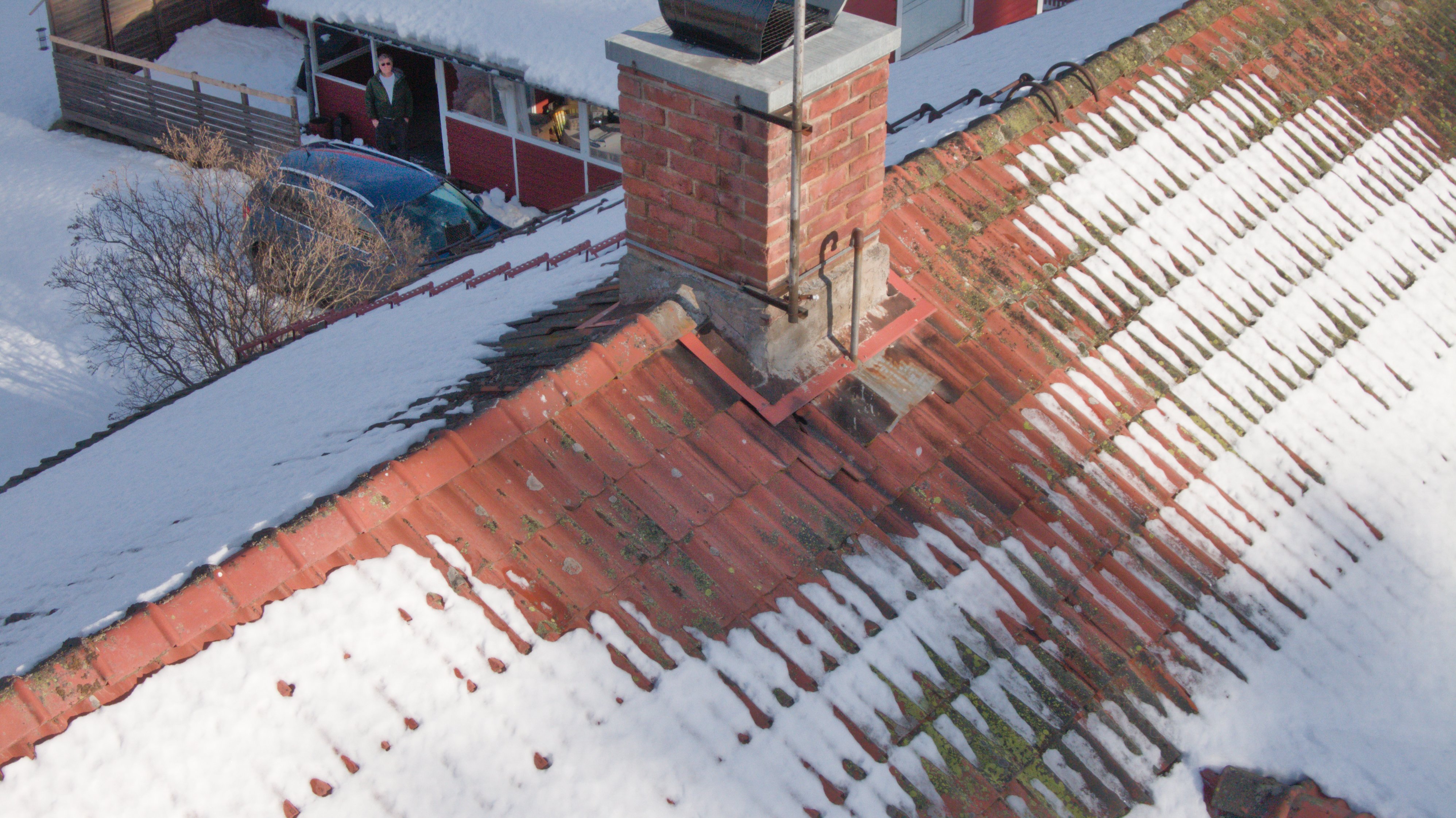 Drönarfoto av fastighet i Hälsingland